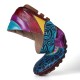 Retro Leather Splicing Floral Soft Sole Hook Loop Ankle Strap Flat Shoes Retro Leather Splicing Floral Soft Sole Hook Loop Ankle Strap Flat Shoes