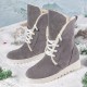 Plus Size Women Casual Warm Slip Resistant Lace Up Thick Sole Snow Boots Plus Size Women Casual Warm Slip Resistant Lace Up Thick Sole Snow Boots