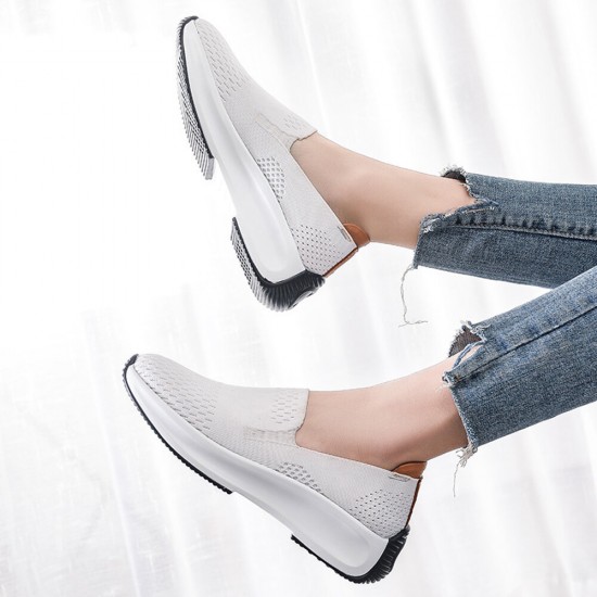 Women Fabric Mesh Breathable Comfy Large Size Sneakers Women Fabric Mesh Breathable Comfy Large Size Sneakers